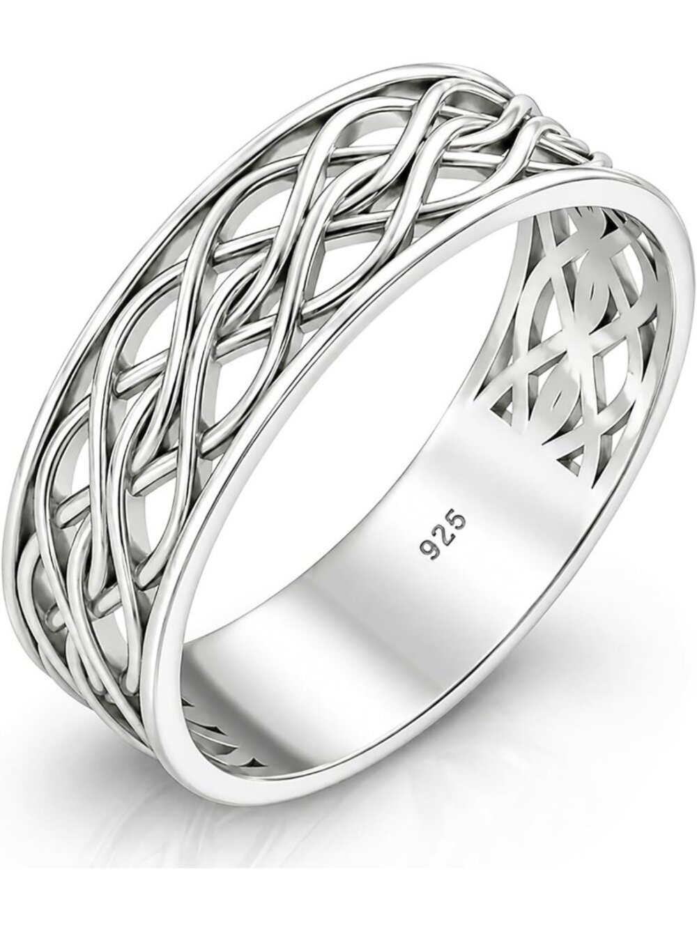 Sterling Silver Endless Celtic Knot Ring - Elegant Jewelry for Women